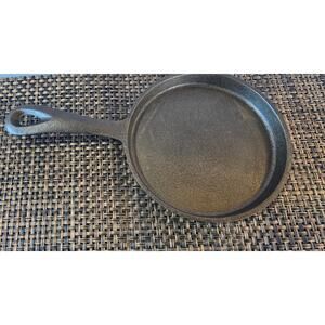 Cast iron Miniature Frying Pan Diameter is 4.5 inches and.5 inches deep